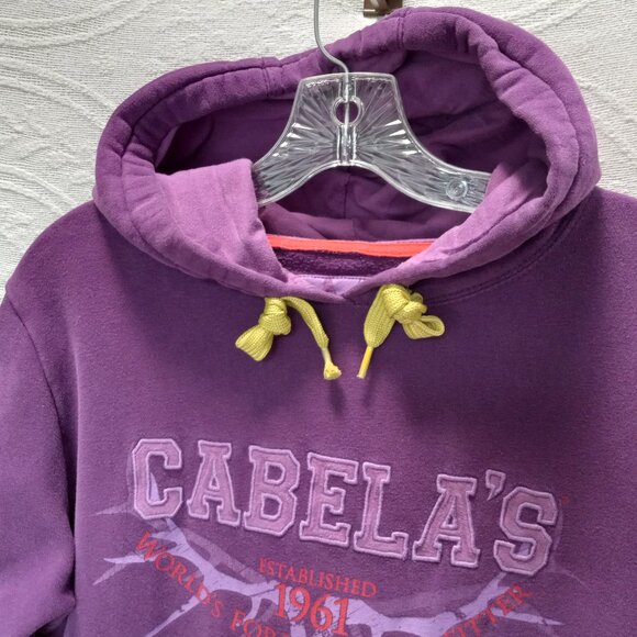 Cabela's Grape Purple Hoodie Sweatshirt Size XL (T-374) - Picture 4 of 11